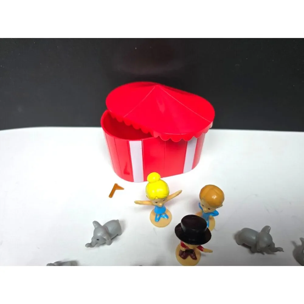 Magic Time Teeny Tiny Mini Circus Playset Expanded Complete lot 34 Pcs. & Box
